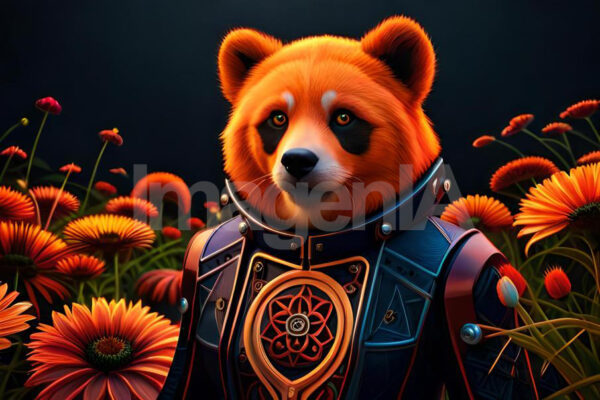 Imagen de un panda en un estilo especial creada con Inteligencia Artificial.